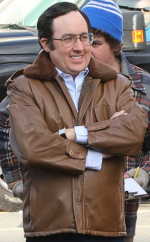 P J Byrne I Play Rocky Brown Leather Jacket